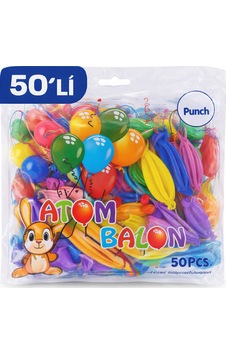 Renkli Atom Balon Punch Balon Lastik İpli Parti Balonu 50 Adet Diğer Renkli Atom Balon Punch Balon Lastik İpli Parti Balonu 50 Adet Diğer