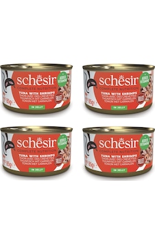 Schesir Ton Ve Karidesli Tam Ve Dengeli Jöleli Kedi Konservesi 85 Gr. X 4 Adet Schesir Ton Ve Karidesli Tam Ve Dengeli Jöleli Kedi Konservesi 85 Gr. X 4 Adet