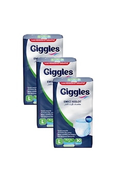 Giggles Külotlu Yetişkin Hasta Bezi Büyük Boy L 3 x 30'lu Giggles Külotlu Yetişkin Hasta Bezi Büyük Boy L 3 x 30'lu