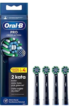 Oral-b Pro Cross Action X-filament Siyah 4'lü Diş Fırçası Başlığı