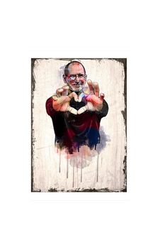 Steve Jobs Hediyelik Mdf Tablo 35 Cm X 50 Cm