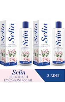 Selin Parfümlü Kolonya Çiçek Buketi 400 ML 2'li Selin Parfümlü Kolonya Çiçek Buketi 400 ML 2'li