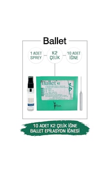 Ballet K2 Gümüş Epilasyon İğnesi Çelik İğne 10'lu Ballet K2 Gümüş Epilasyon İğnesi Çelik İğne 10'lu