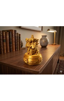 Feng Shui Altın Aslan Koruyucu Figürü Güç Şans Ve Bolluk Enerji Sembolü Feng Shui Altın Aslan Koruyucu Figürü Güç Şans Ve Bolluk Enerji Sembolü