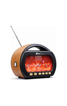 Şömine Efektli Nostaljik Bluetooth Radyo Fm Radyo El Fenerli Hoparlör