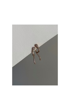 Çelik Rose Gold Kıvrımlı Taşlı Yılan Maureen Küpe -kararma Yapmaz- Pembe Çelik Rose Gold Kıvrımlı Taşlı Yılan Maureen Küpe -kararma Yapmaz- Pembe
