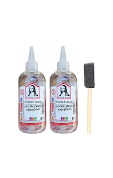 Puzzle Yapıştırıcı 250 ML 2 Adet ve Dağıtıcı Sünger Fırça 1 Adet