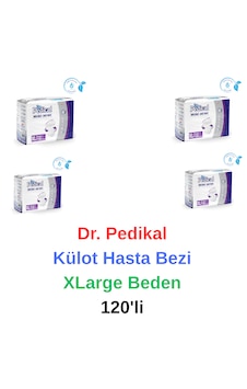 Dr. Pedical - Külot Yaşlı Yetişkin Hasta Bezi Xlarge Beden 120'li XL Dr. Pedical - Külot Yaşlı Yetişkin Hasta Bezi Xlarge Beden 120'li XL