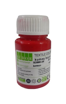 Kumaş Boyası Tişört Çanta Tekstil Boyası 25 Ml 1 Adet Südor Kumaş Boyası Kırmızı Kumaş Boyası Tişört Çanta Tekstil Boyası 25 Ml 1 Adet Südor Kumaş Boyası Kırmızı
