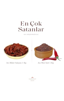 Zahmet Acı Biber Salçası 1 Kg + Acı Mor Isot 1 KG Zahmet Acı Biber Salçası 1 Kg + Acı Mor Isot 1 KG