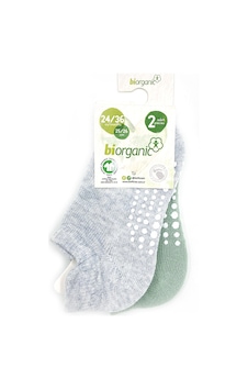 Biorganic Unisex 2'li Kaymaz Çorap 68487 Gri-nil Çok Renkli Biorganic Unisex 2'li Kaymaz Çorap 68487 Gri-nil Çok Renkli
