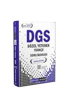 Pegem 2027 Dgs Sözel Yetenek Türkçe Tamamı Çözümlü Soru Bankası Pegem Akademi Yayıncılık Pegem 2027 Dgs Sözel Yetenek Türkçe Tamamı Çözümlü Soru Bankası Pegem Akademi Yayıncılık