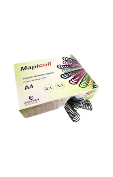 Mapicoil 4:1 Plastik Helezon Spiral 22mm Siyah 50 Ad. 48 Lop