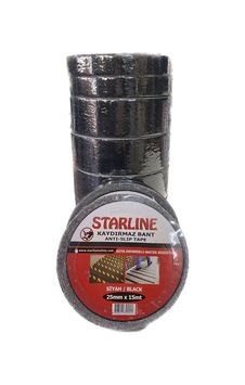 Starline 25mmx15m Kaydırmaz Bant Siyah Starline 25mmx15m Kaydırmaz Bant Siyah