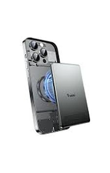 Trusmı Powerbank Taşınabilir Şarj Cihazı 5000 Mah 20w Hızlı Şarj Magsafe Gri Siyah