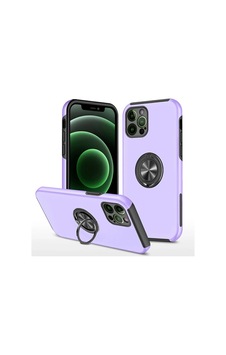 Apple Apple iPhone Uyumlu 12 Pro Kılıf Elit Yüzüklü Kapak - Mor Apple Apple iPhone Uyumlu 12 Pro Kılıf Elit Yüzüklü Kapak - Mor