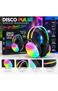Msl580 Rgb Işıklı Kafa Üstü Bluetooth Kulaklık Msl580 Rgb Işıklı Kafa Üstü Bluetooth Kulaklık