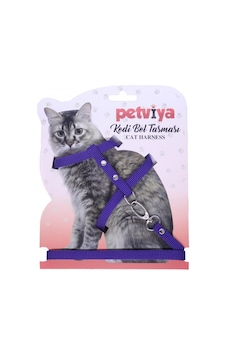 Petviya Kedi Göğüs Bel Tasması - Mor