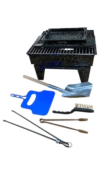 Mobilreyon Sabit Mini Emaye Mangal Ve Barbekü Seti Toplam 6 Parça Kahverengi Mobilreyon Sabit Mini Emaye Mangal Ve Barbekü Seti Toplam 6 Parça Kahverengi