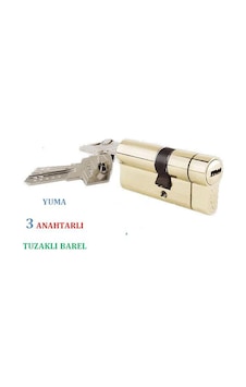 Yuma Tuzaklı Bilyalı Barel 3 Anahtarlı Kilit Sarı 68 Mm Yuma Tuzaklı Bilyalı Barel 3 Anahtarlı Kilit Sarı 68 Mm