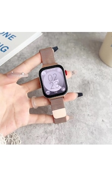 Huawei Watch Fit 3 / Fit 4 Uyumlu Metal Hasır Manyetik Kordon Rose Huawei Watch Fit 3 / Fit 4 Uyumlu Metal Hasır Manyetik Kordon Rose