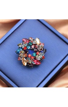 Renkli Pırlantalı Broş, İğneli Broş Dekoratif Ceket Yaka İğnesi, Elbise Ve Şal Aksesuarı Klipsli Broş , B294 Şık Ve Zarif Broşu Çok Renkli Renkli Pırlantalı Broş, İğneli Broş Dekoratif Ceket Yaka İğnesi, Elbise Ve Şal Aksesuarı Klipsli Broş , B294 Şık Ve Zarif Broşu Çok Renkli