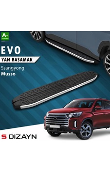 S-dizayn Ssangyong Musso Evo Krom Yan Basamak 213 Cm 2018-2026 A+ Kalite