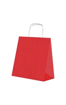 Kraft Çanta Kırmızı 31X12X41 Büyük 25 Li