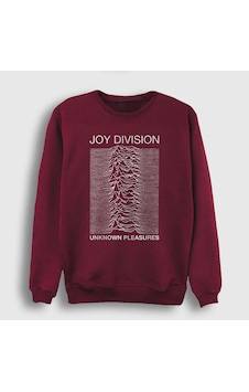 Presmono Unisex Unknown Pleasures Joy Division Sweatshirt Bordo Presmono Unisex Unknown Pleasures Joy Division Sweatshirt Bordo
