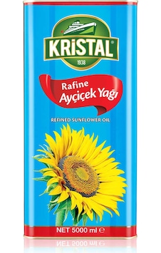 Kristal Rafine Ayçiçek Yağı Teneke 5 L