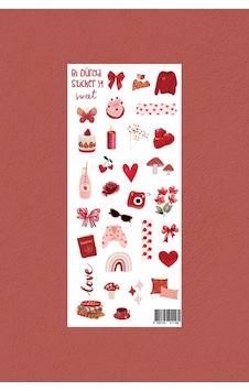 M39 Kırmızı Günler Sticker Seti Çok Renkli