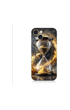 Apple Uyumlu iPhone 15 Plus Kum Saati Desenli Silikon Kılıf Silikon