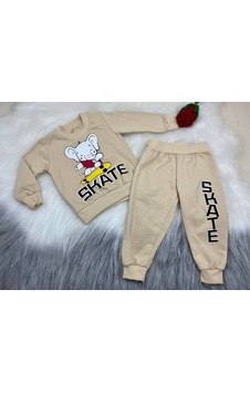 Mj Kids İkili Erkek Çocuk Takımı Bej Mj Kids İkili Erkek Çocuk Takımı Bej