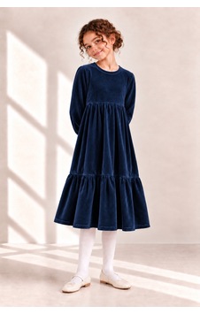 Angel&co. Girls Clothing Kadife Kız Çocuk Midi Elbise Lacivert Lacivert Angel&co. Girls Clothing Kadife Kız Çocuk Midi Elbise Lacivert Lacivert
