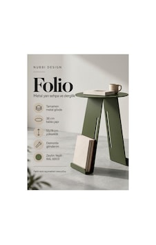 Folio Modern Metal Yan Sehpa Ve Dergilik, Yuvarlak Koltuk Kenarı Kitaplık Sehpa Yeşil - 945341616 Yeşil Folio Modern Metal Yan Sehpa Ve Dergilik, Yuvarlak Koltuk Kenarı Kitaplık Sehpa Yeşil - 945341616 Yeşil