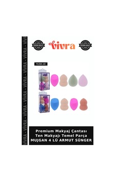 Premium Makyaj Çantası Ten Makyajı Temel Parça Mujgan 4 Lü Armut Sünger Premium Makyaj Çantası Ten Makyajı Temel Parça Mujgan 4 Lü Armut Sünger