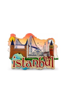 İstanbul Temalı Ahşap Buzdolapı Süsü Magnet