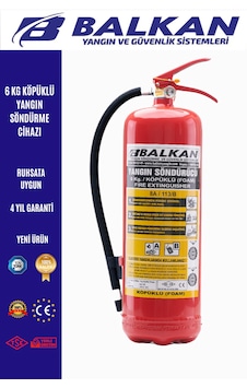 6 Kg Ruhsata Uygun Köpüklü Yangın Söndürme Cihazı