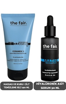 The Fair Multi Ha Hyalüronic Acid Serum 30 ML + Ceramide 3 Hassas ve Kuru Ciltler İçin Yüz Temizleme Jeli 150 ML