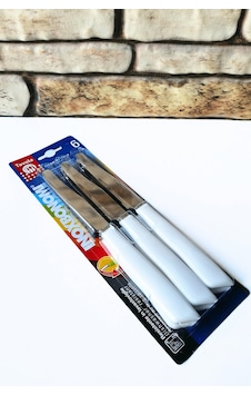Inoxbonomı Tırtıklı Meyve Bıçağı -6 Adet -beyaz- Made İn İtaly Inoxbonomı Tırtıklı Meyve Bıçağı -6 Adet -beyaz- Made İn İtaly