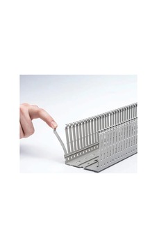 Pdk 1010 100x100mm Ral7030 Ul94 V-0 Delikli Kablo Kanalı Plastim Pdk 1010 100x100mm Ral7030 Ul94 V-0 Delikli Kablo Kanalı Plastim