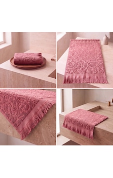 Botti Home %100 Pamuk Jakarlı El Ve Yüz Havlusu Seti 50 X 90 Cm Çeyizlik Saçaklı Havlu Pembe Botti Home %100 Pamuk Jakarlı El Ve Yüz Havlusu Seti 50 X 90 Cm Çeyizlik Saçaklı Havlu Pembe
