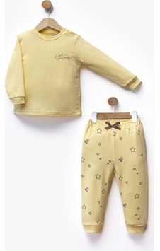 Flexi 2'li Unisex Bebek Çocuk Pijama Takım-521 Sari