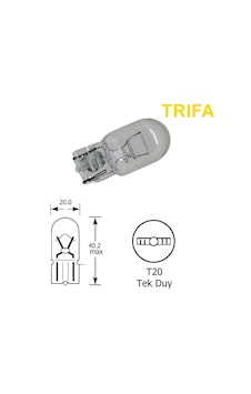 Trifa T20 Dipsiz Park Ampulü Tek Duy 1 Adet Sarı Trifa T20 Dipsiz Park Ampulü Tek Duy 1 Adet Sarı