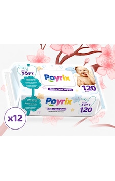 Poyrix Islak Havlu Ultra Soft 120'li x12 12'li Set Poyrix Islak Havlu Ultra Soft 120'li x12 12'li Set