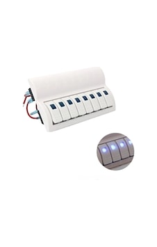 Shuıvan Switch Panel 8'li Piyano Otomatik Sigorta Paneli - Beyaz-1749