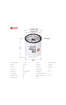SAKURA C1147 Yağ Filtresi Favorıt Felıcıa Corolla Uyumlu 04-10 Auris 07-10 1.4 D4D SAKURA C1147 Yağ Filtresi Favorıt Felıcıa Corolla Uyumlu 04-10 Auris 07-10 1.4 D4D