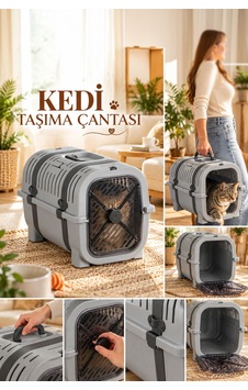 Porsima 0000 Premium Kedi Taşıma Çantası Ve Kafesi - Emniyet Kemer Yuvalı, Havalandırmalı Kedi & Küçük Irk Köpek Taşıma Kutusu Açık Gri / Koyu Gri Porsima 0000 Premium Kedi Taşıma Çantası Ve Kafesi - Emniyet Kemer Yuvalı, Havalandırmalı Kedi & Küçük Irk Köpek Taşıma Kutusu Açık Gri / Koyu Gri