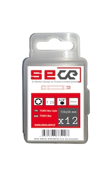 Sece 1/4'' Torx Bits Uç T20x50 Mm 12 Adet