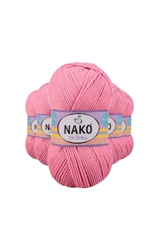 Tedar 5 Adet Elite Baby El Örgü İpi Tüylenmeyen Bebek Yünü Pembe 6837 Najmaddin (No:1) 8.5Cm X 10.5 Cm